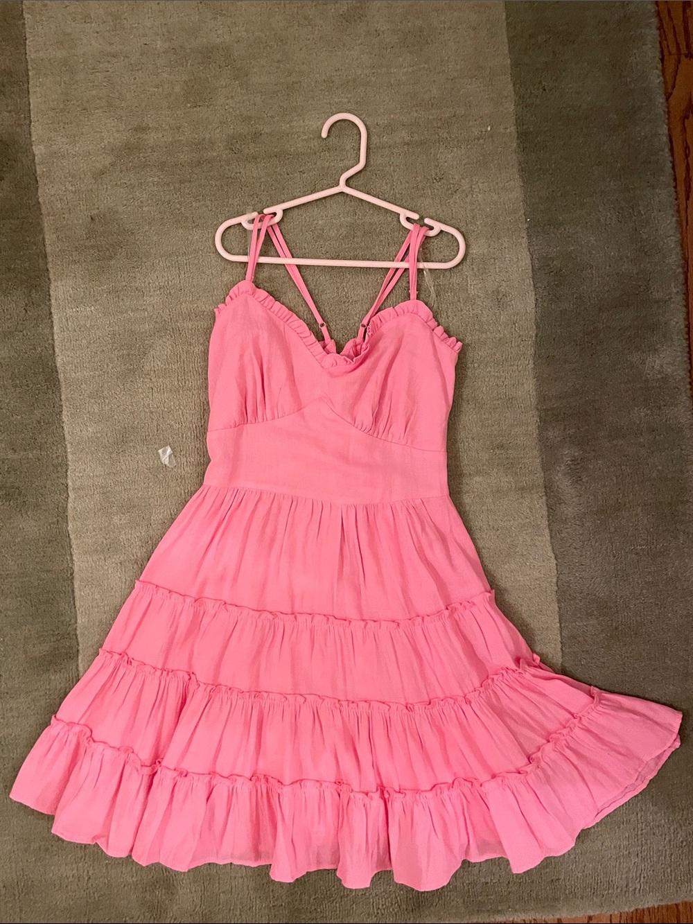 altar’d state pink flowy ruffled dress